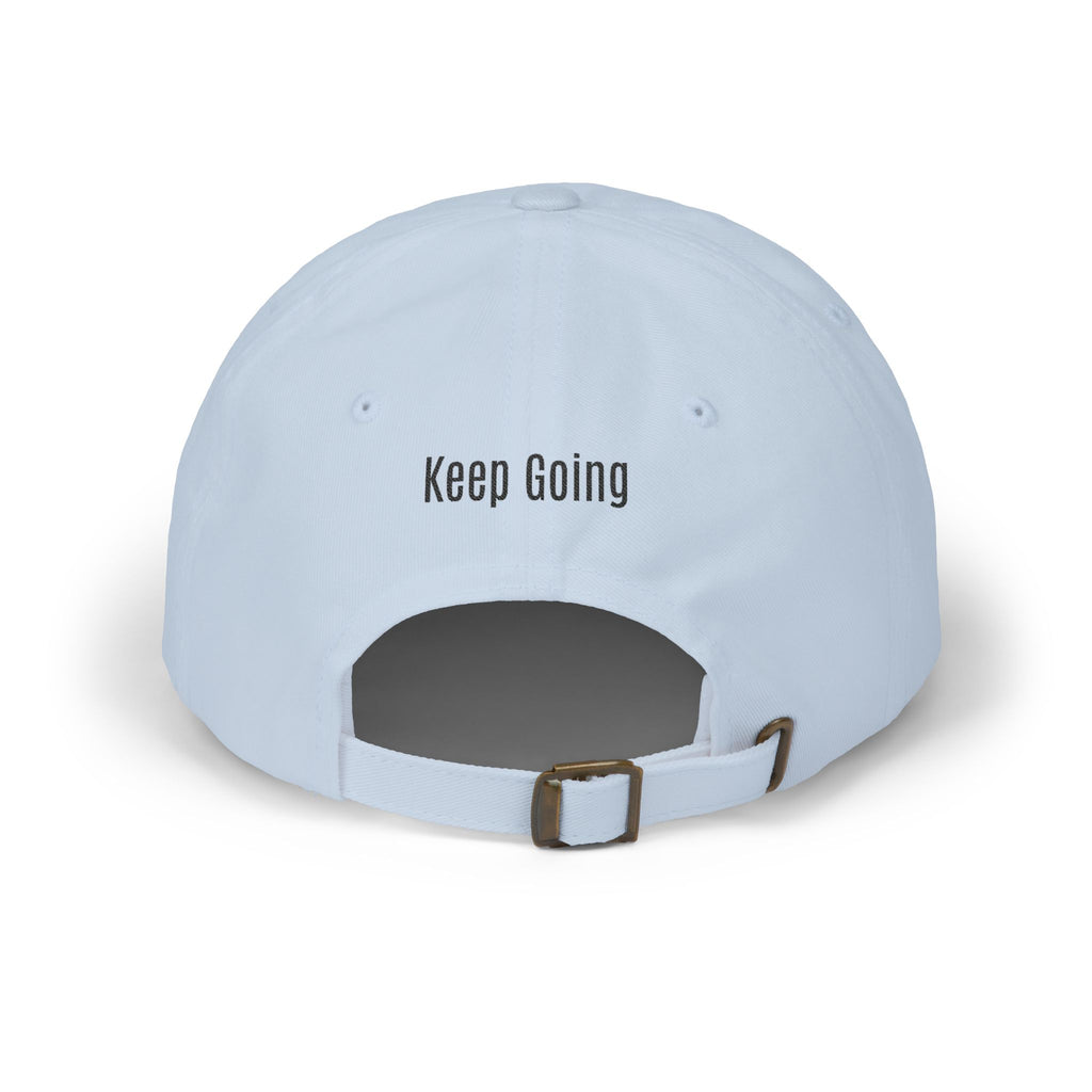 God Says Keep Going Adjustable Baseball Cap Embroidered Front and Back