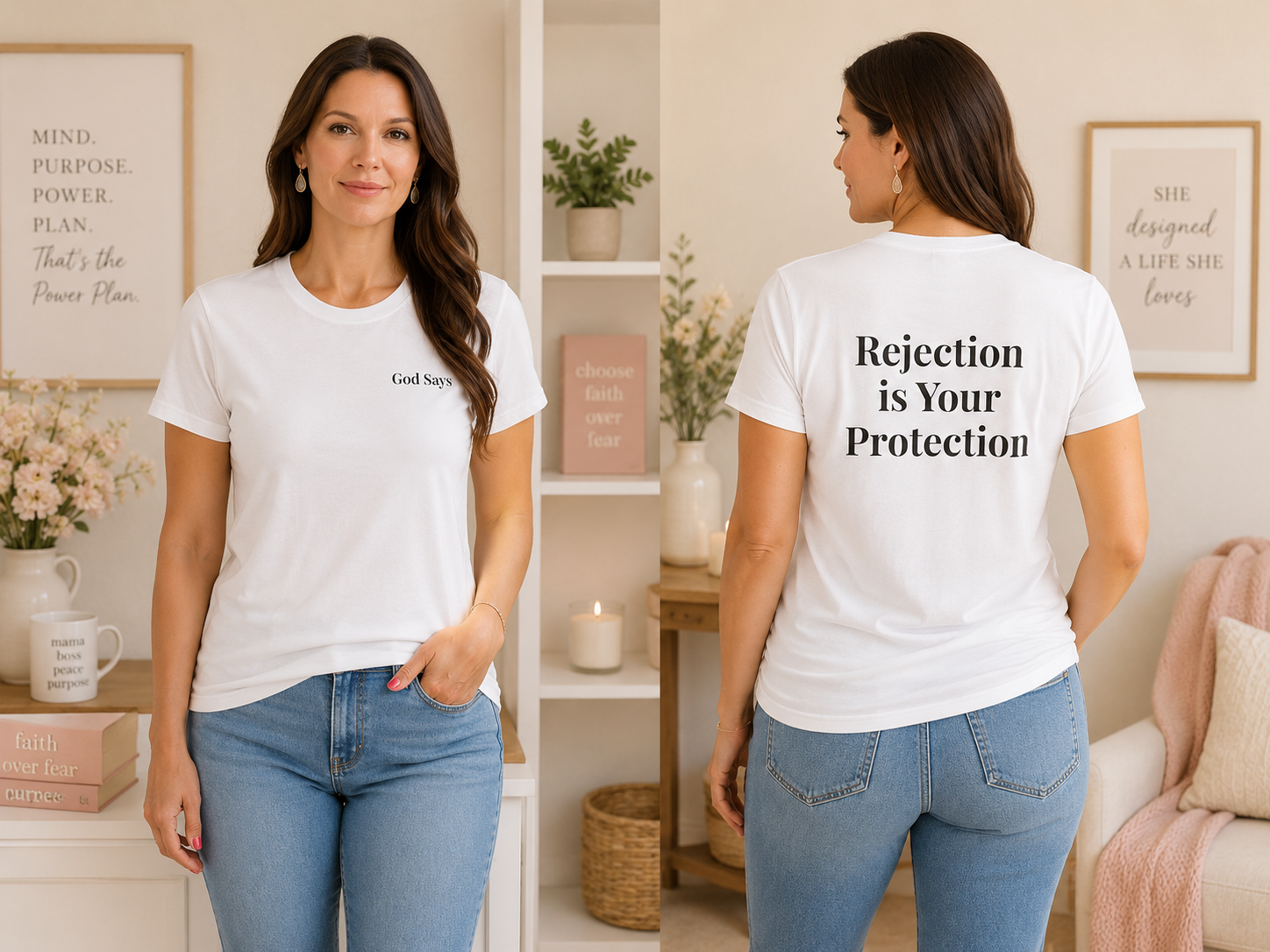 God Says "Rejection Is Your Protection" T-Shirt | Faith Based Apparel