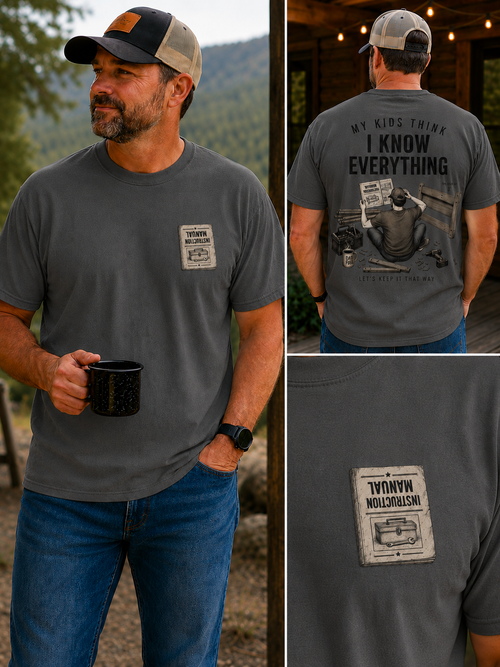Funny Dad Shirt – My Kids Think I Know Everything, Let's Keep It That Way