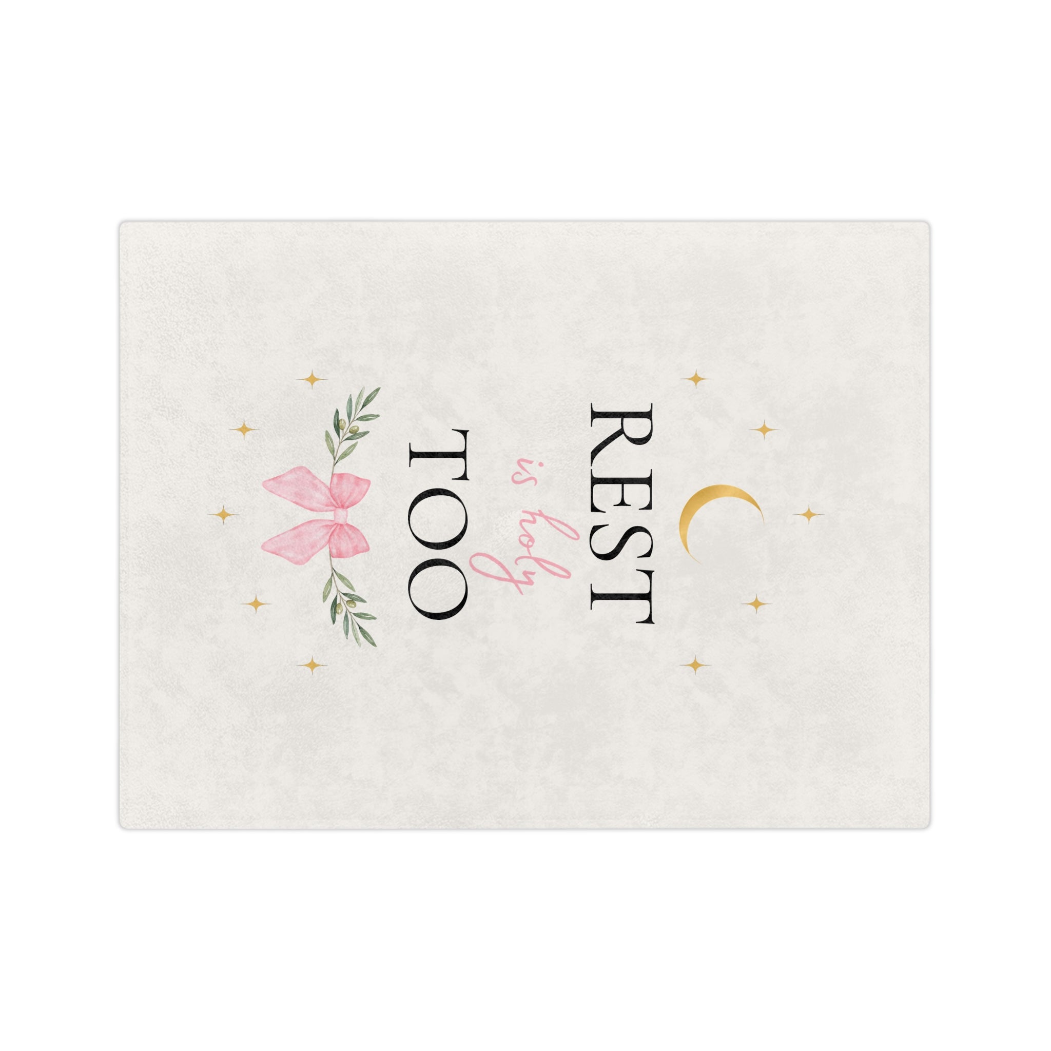 Rest Is Holy Too Christian Throw Blanket | Soft Cozy Home Decor
