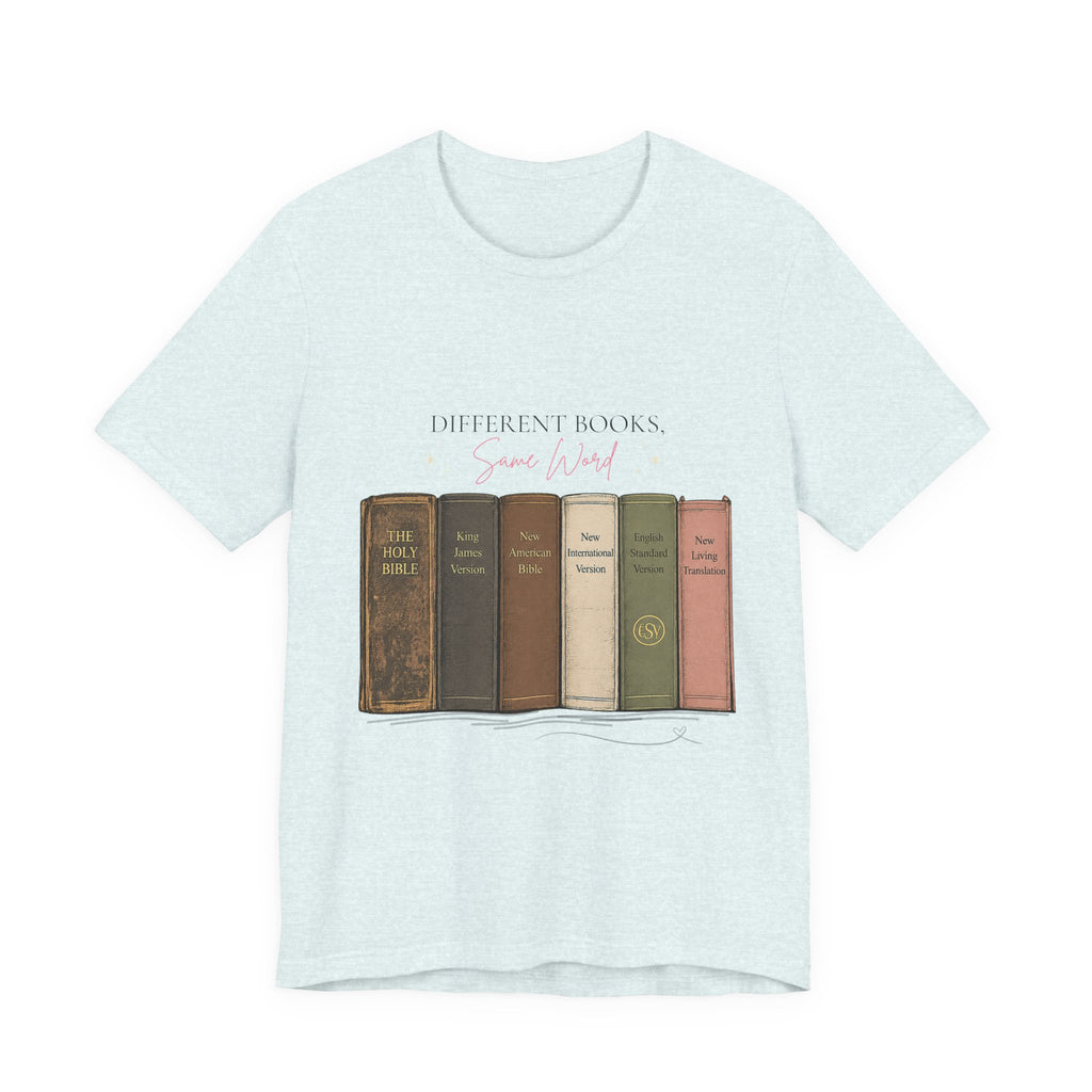 Vintage Books Graphic Tee — “Different Books. Same Story.” Literary T‑Shirt for Readers