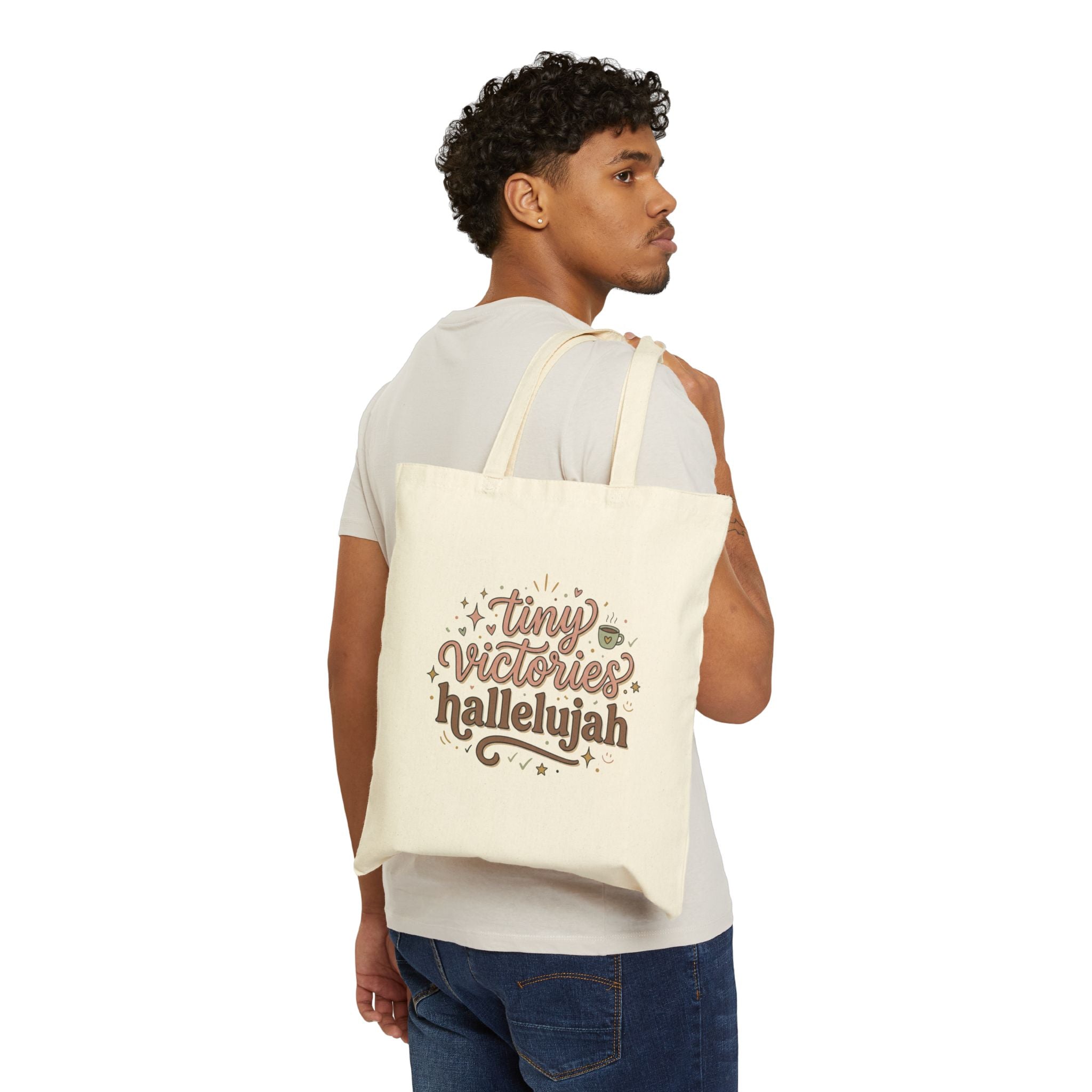 tiny victories hallelujah Tote | everything hallelujah, gratitude humor